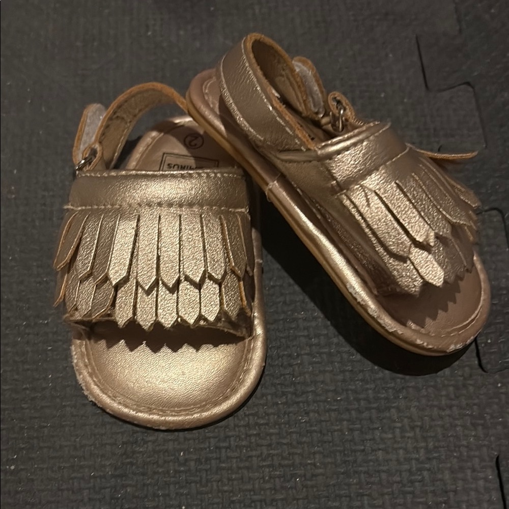 Stylish Gold Kids Sandals
